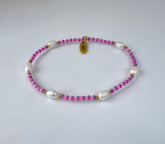 Purple Pink & pearls